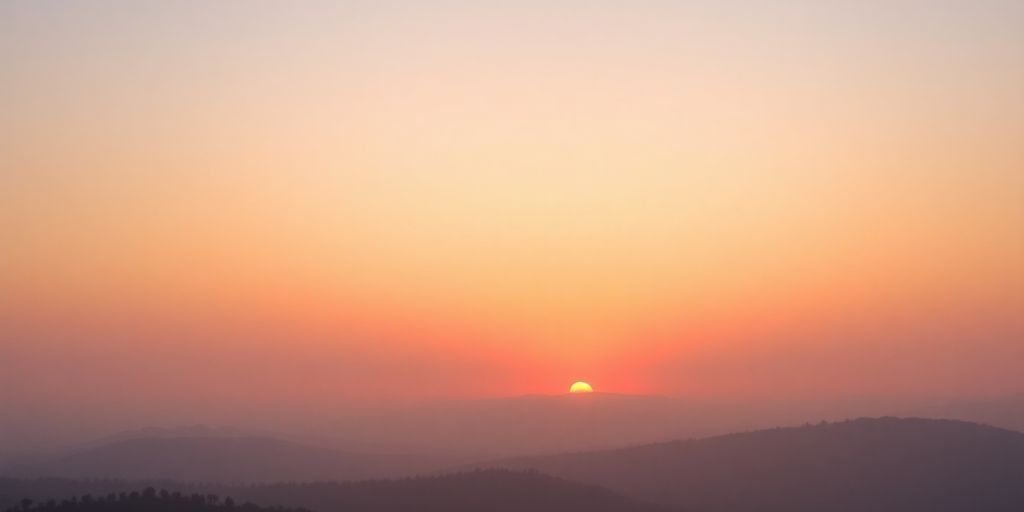 Silhouette landscape at sunrise symbolizing new opportunities.