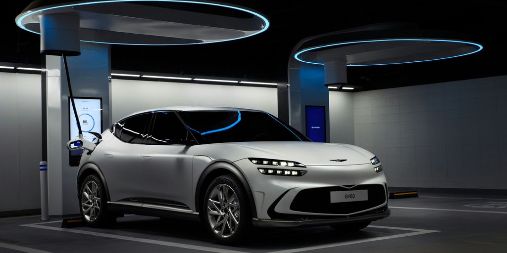 a white sports car in a showroom