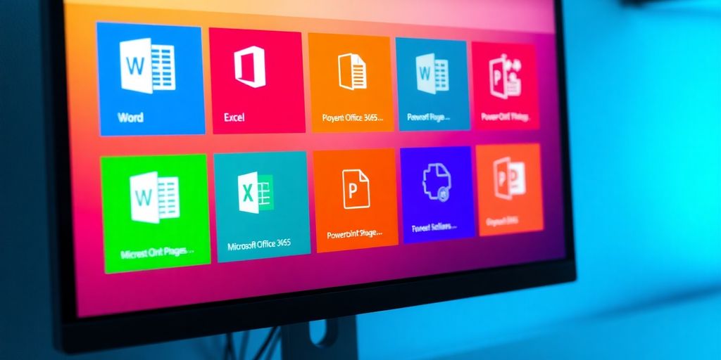 Computer screen displaying Office 365 web applications.