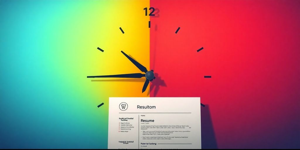 Clock with past and present; resume.