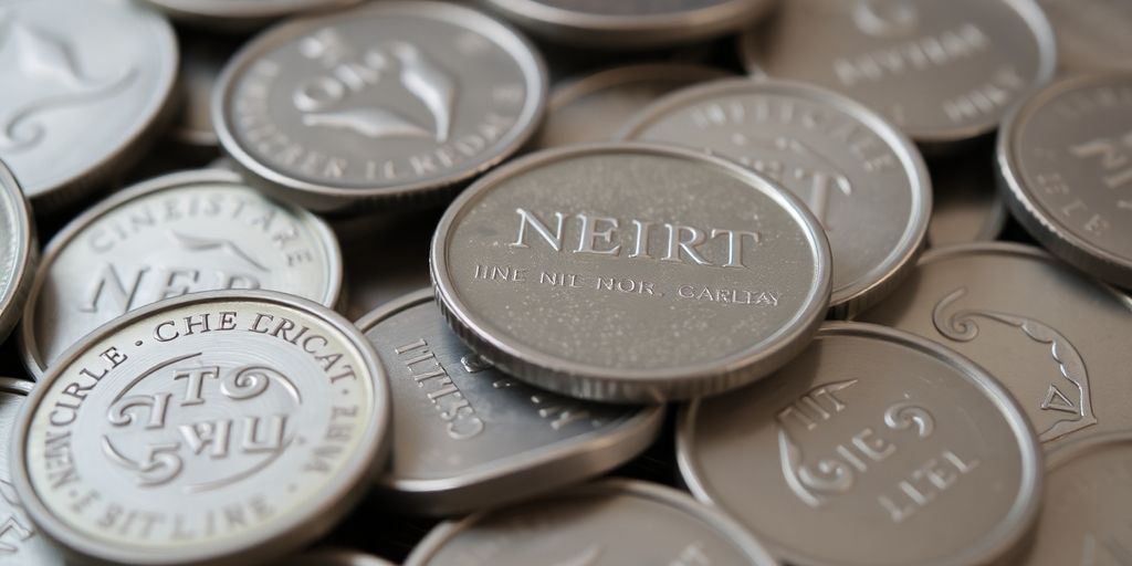 Pile d'argent à côté d'une balance