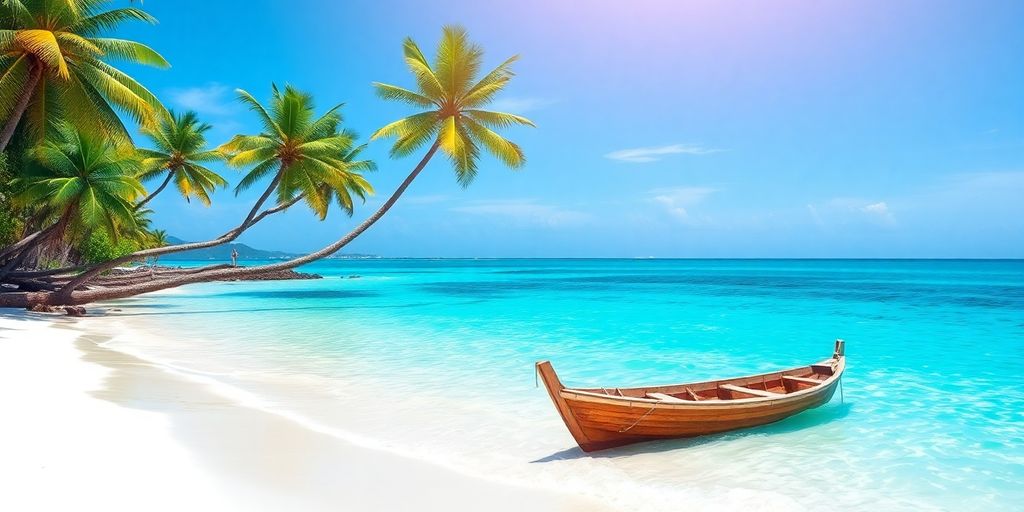 Plage de Bali, sable fin, cocotiers