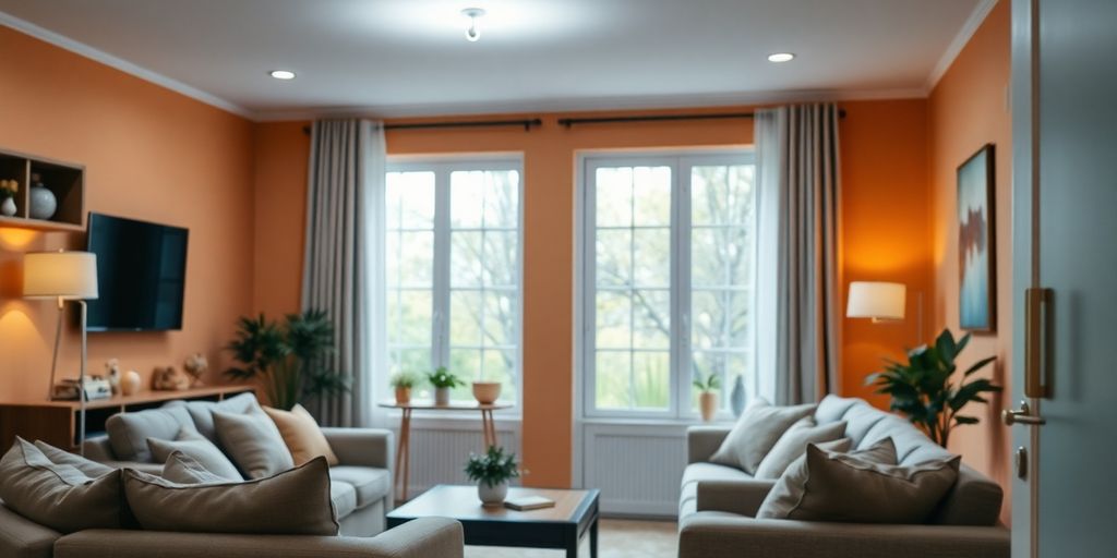 Bright room with good lighting for senior safety.