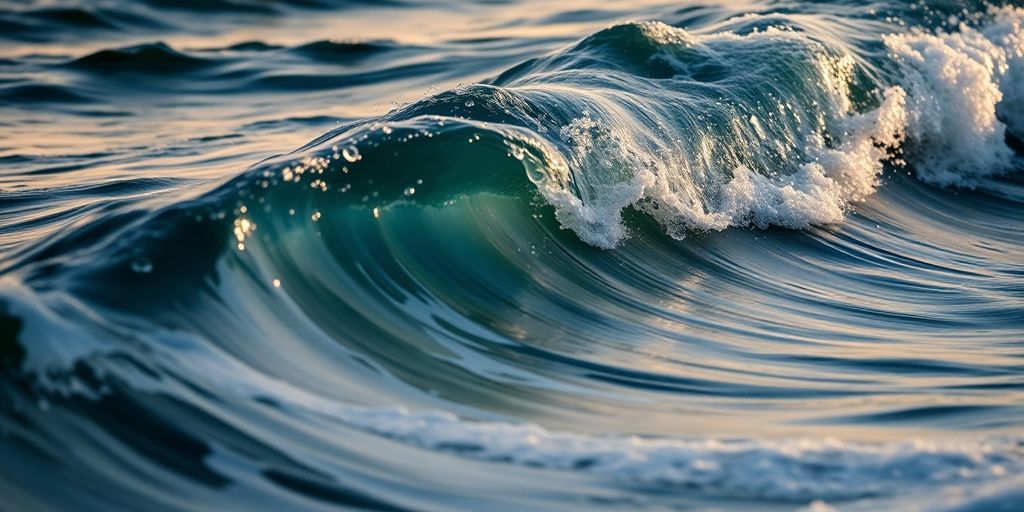 Photograph of a dynamic ocean wave.
