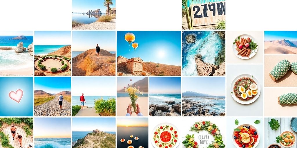 Feed do Instagram organizado com fotos harmoniosas.