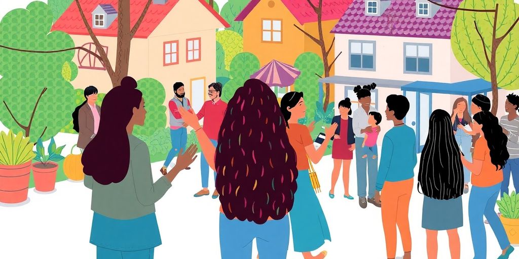 Diverse group connecting digitally and locally
