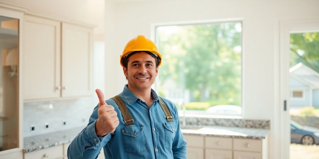 Johns Creek home renovation, contractor smiling
