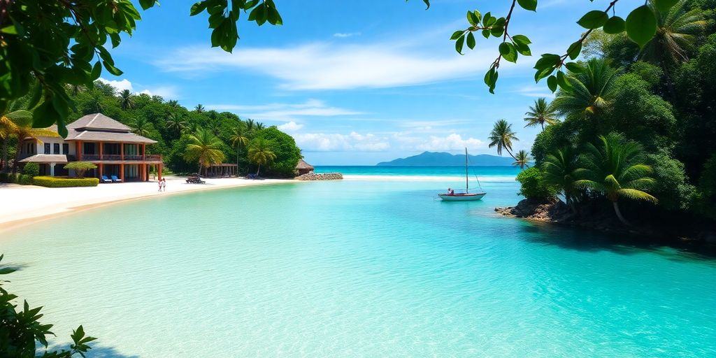 Luxury villas by the beach in Phuket, Thailand.