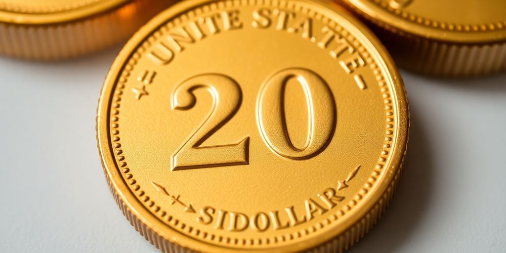 Une pièce américaine de 20 dollars en or
