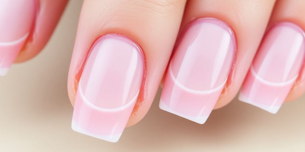 Unhas bailarina com francesinha elegante e charmosa.