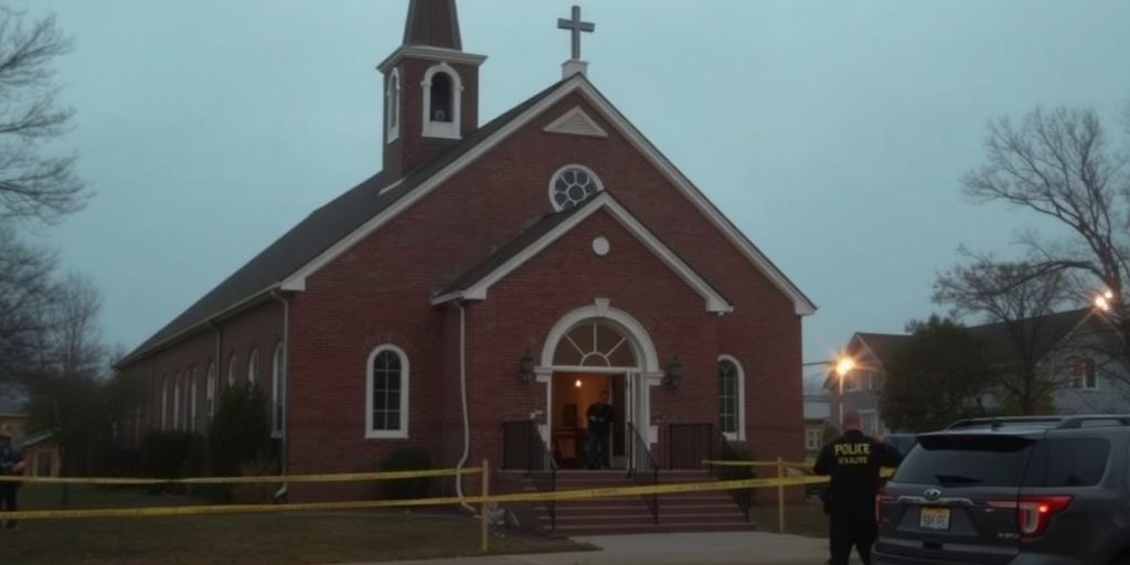 Une église touchée par la violence.