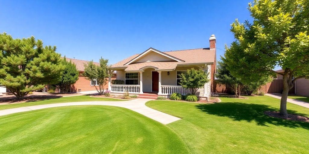 Charming house in Boulder City, NV with greenery.