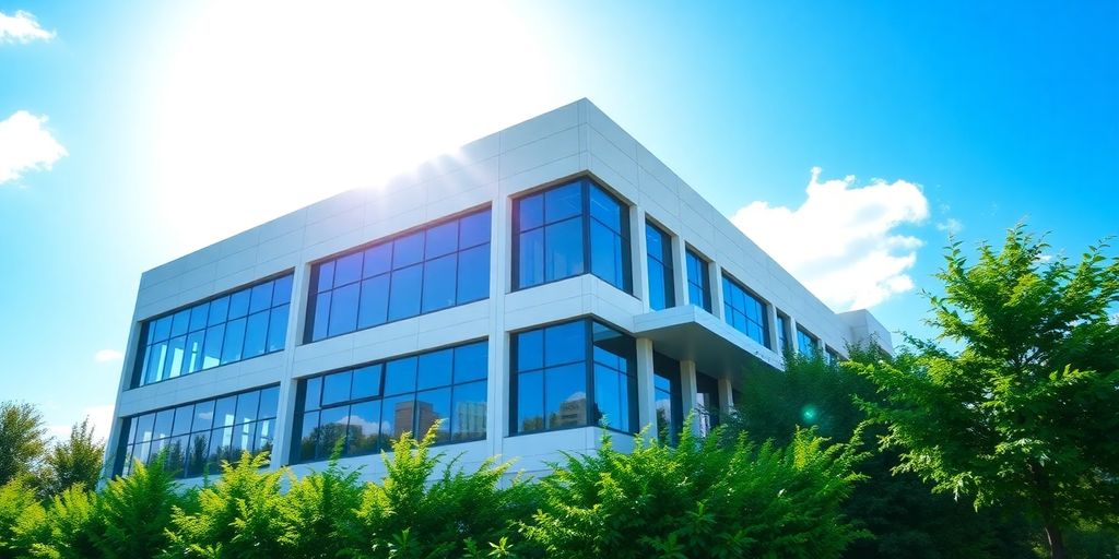 Home Depot headquarters building exterior.