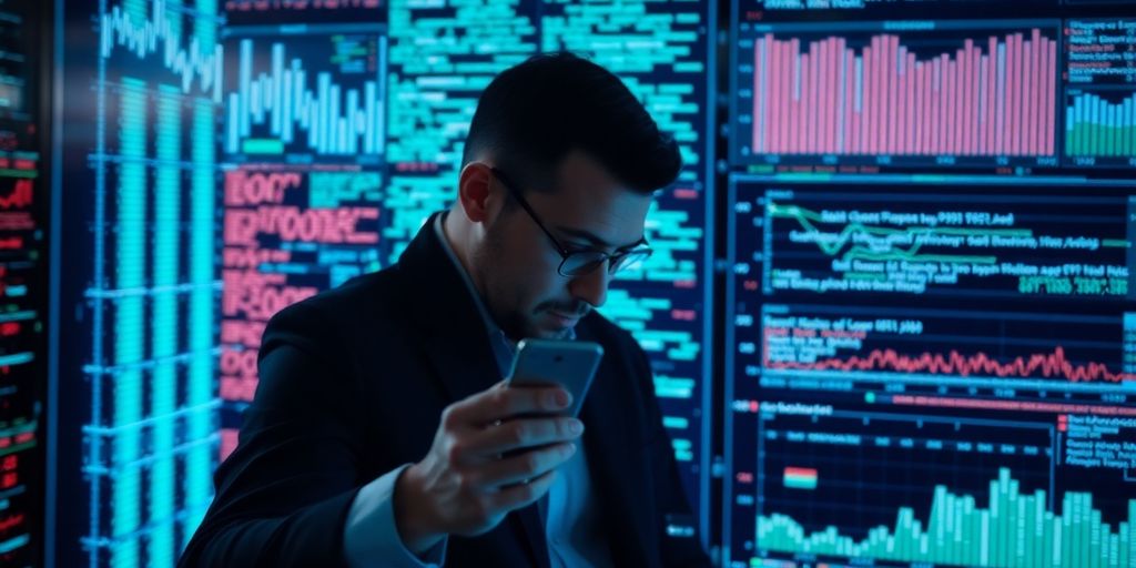 Person analyzing complex data sets.
