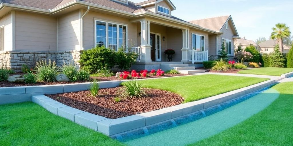 Home with water-resistant features and effective drainage systems.