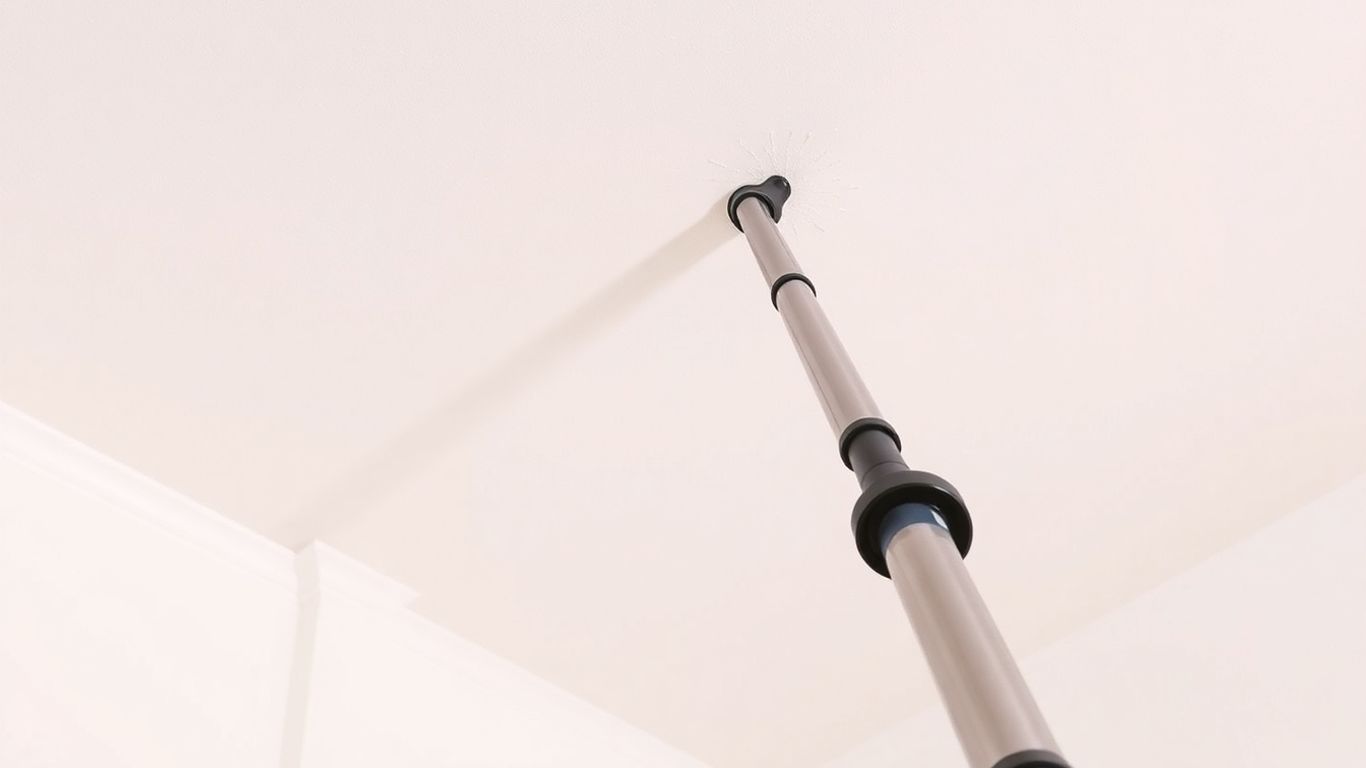 Perche d'aspirateur SkyVac 78 atteignant haut pour nettoyer le plafond