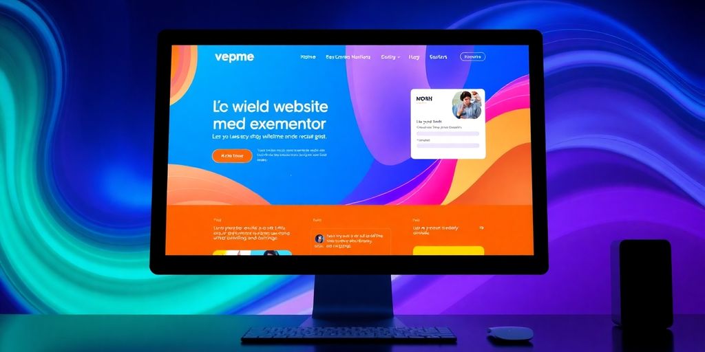 Een stijlvolle en moderne website op een computerscherm.