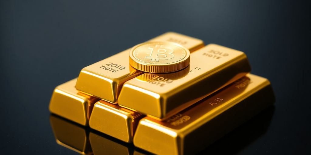Lingots d'or empilés, pièce d'or