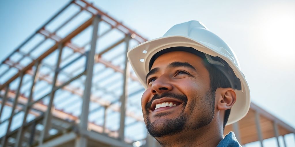 Construction contractor on site
