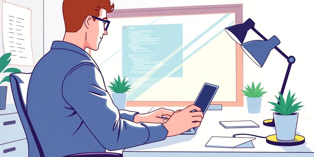 Laptop with a freelance web developer at work