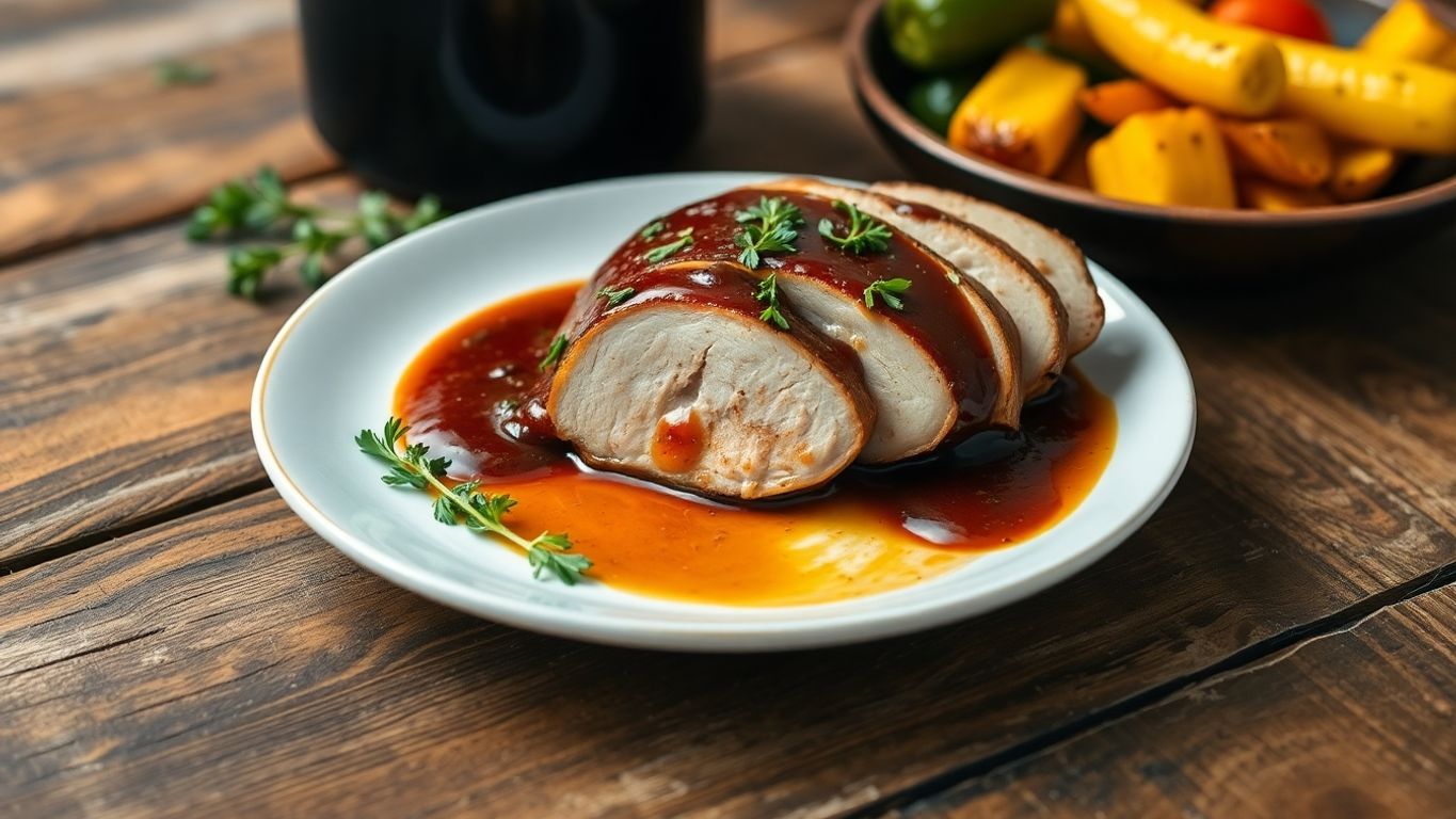 Lombo suíno ao molho de vinho do Porto