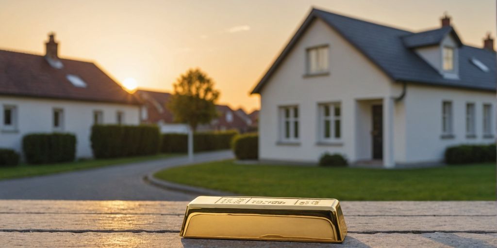 Gold bar and house for investment choices