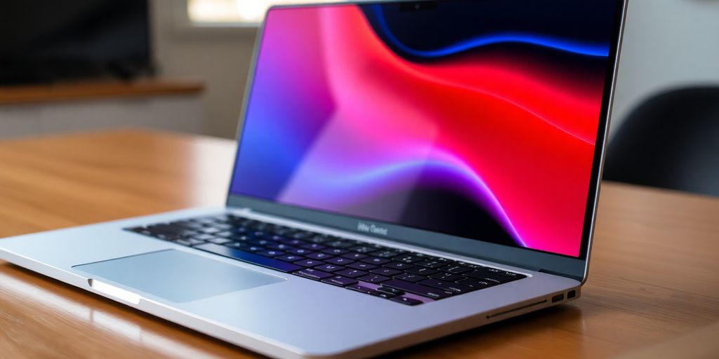 صورة لجهاز Apple MacBook Pro 16 بتصميمه الأنيق