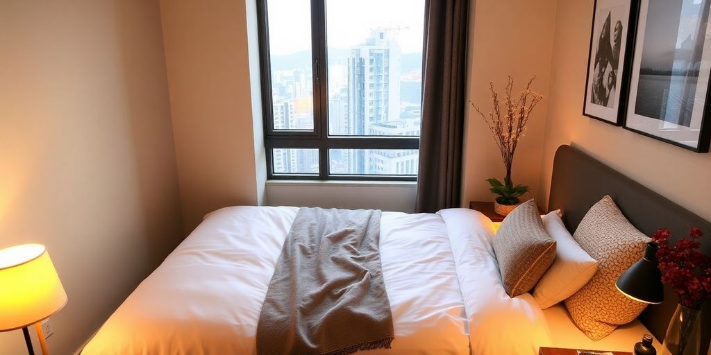 Cozy private room in a Hong Kong rental.