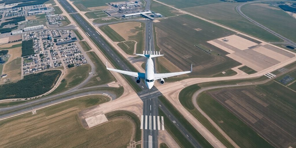 Avion survolant un aérodrome