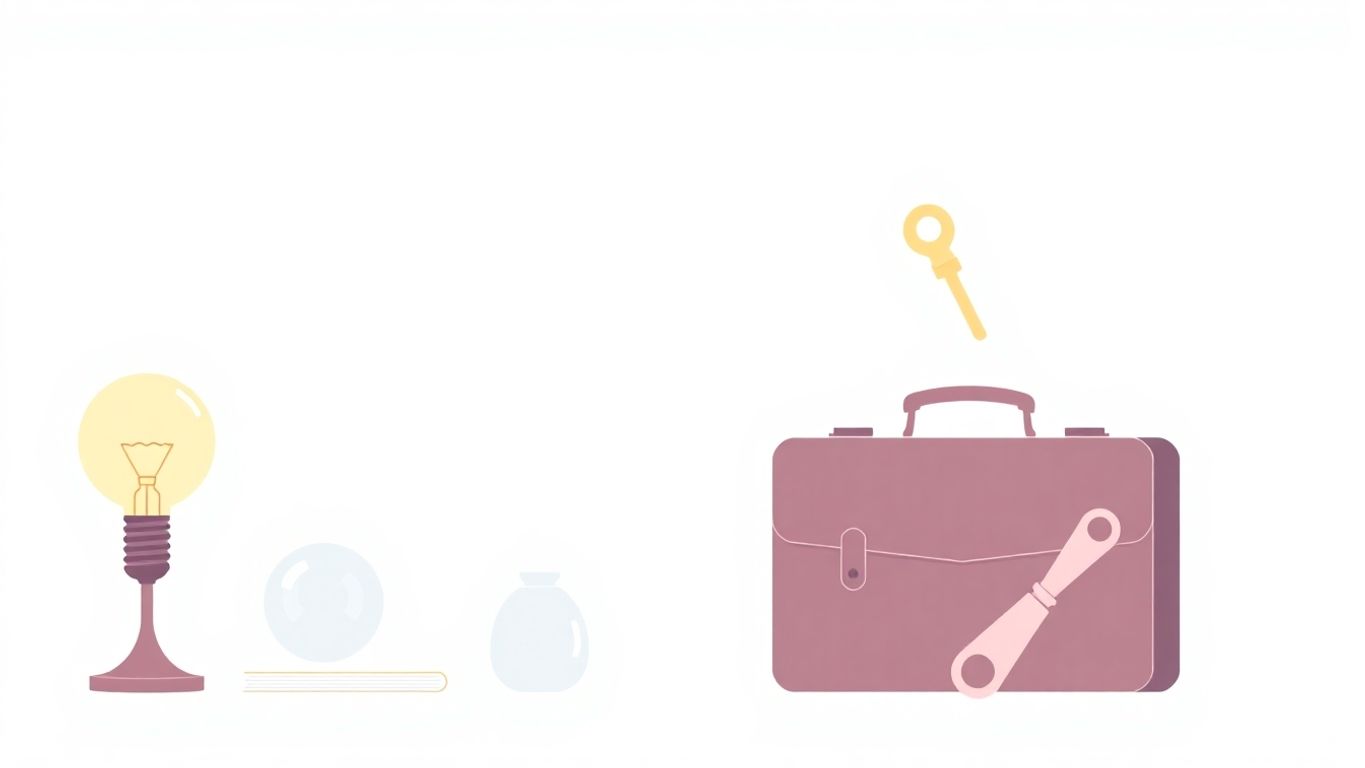 Illustrasjon av forretningsstart med tillatelser.