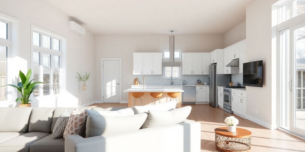 Modern home renovation: bright, open, and inviting space.
