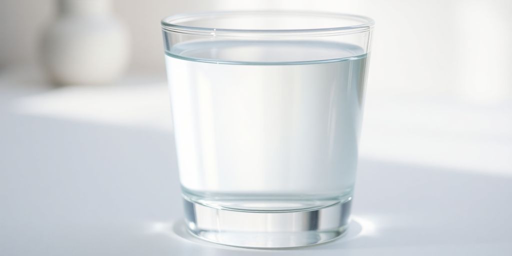 Crystal clear water in a traditional glass.