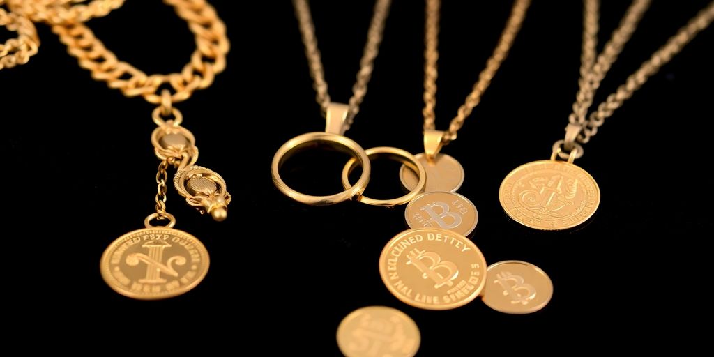 Bijoux en or brillants sur fond en velours.