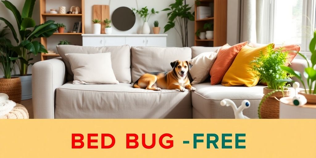 Dog resting in a clean, pet-friendly living room.
