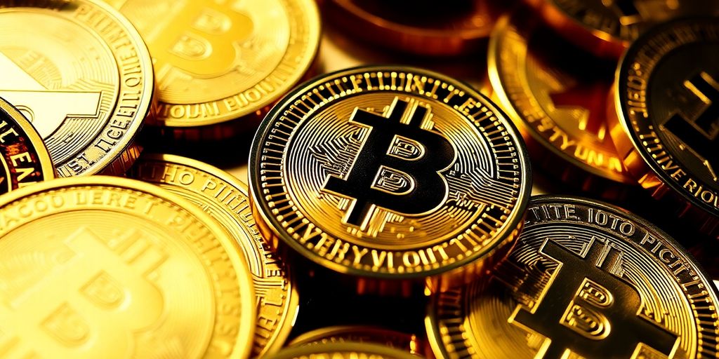 Pièces d'or brillantes en gros plan.