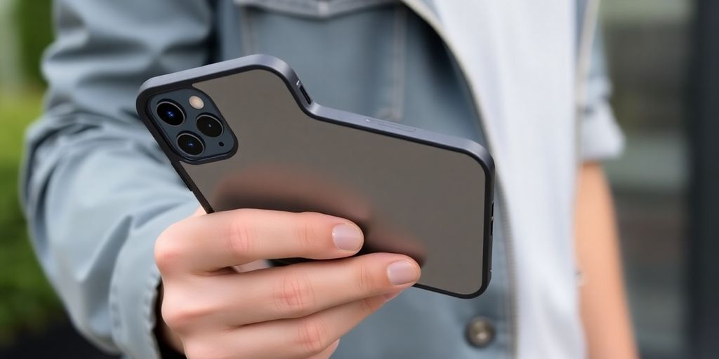 iPhone 16 Pro in rugged case surviving a drop.