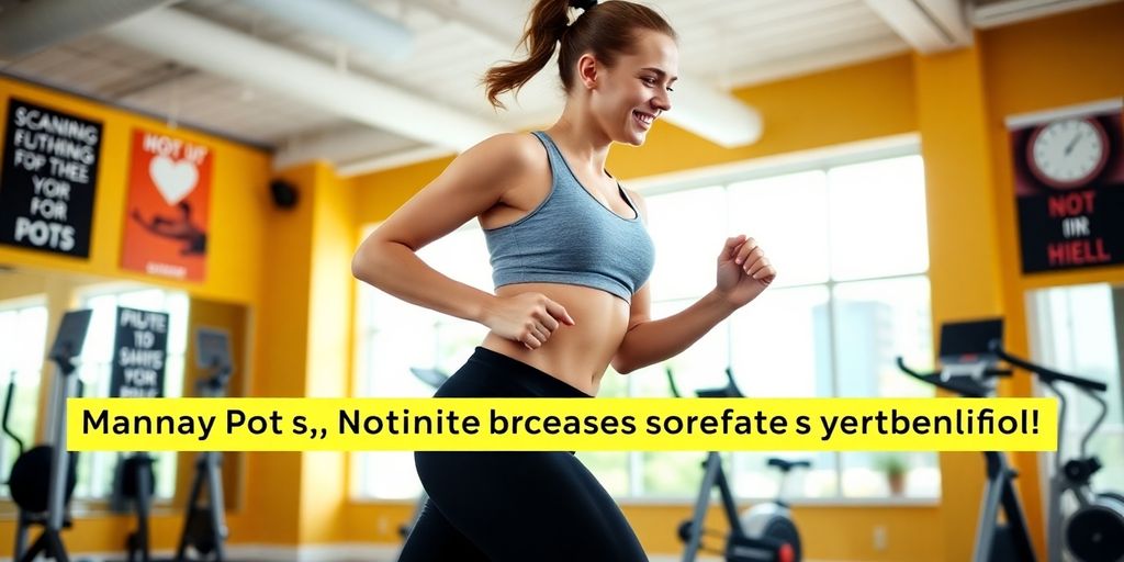 Person exercising in a gym to manage POTS.