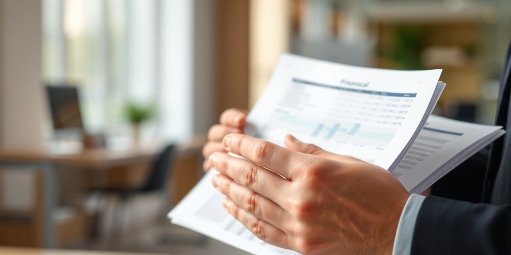 A person reviewing financial documents.