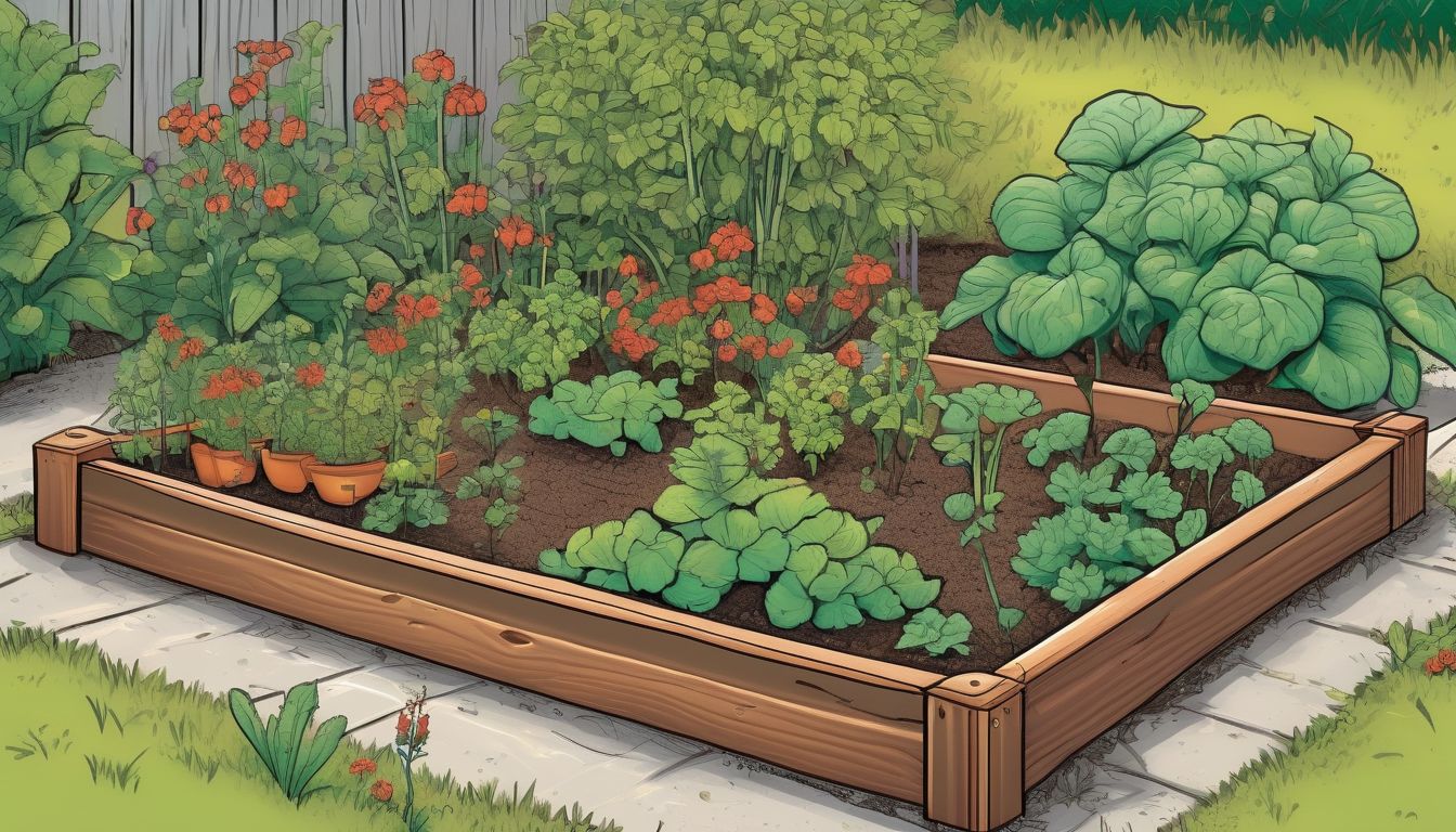 raised garden bed with pest control
