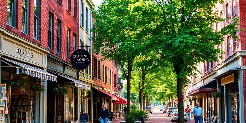 A scenic view of Reading, PA's literary scene.