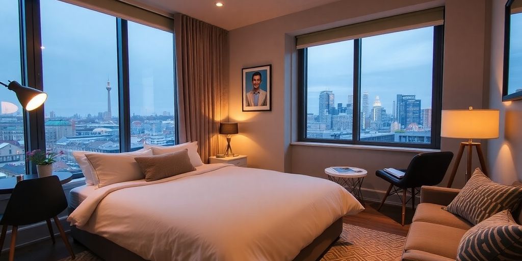 Cozy Airbnb rental in London with stylish decor.