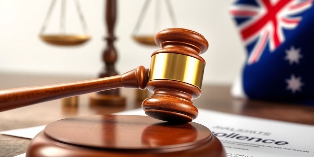 Legal documents and gavel on a table.