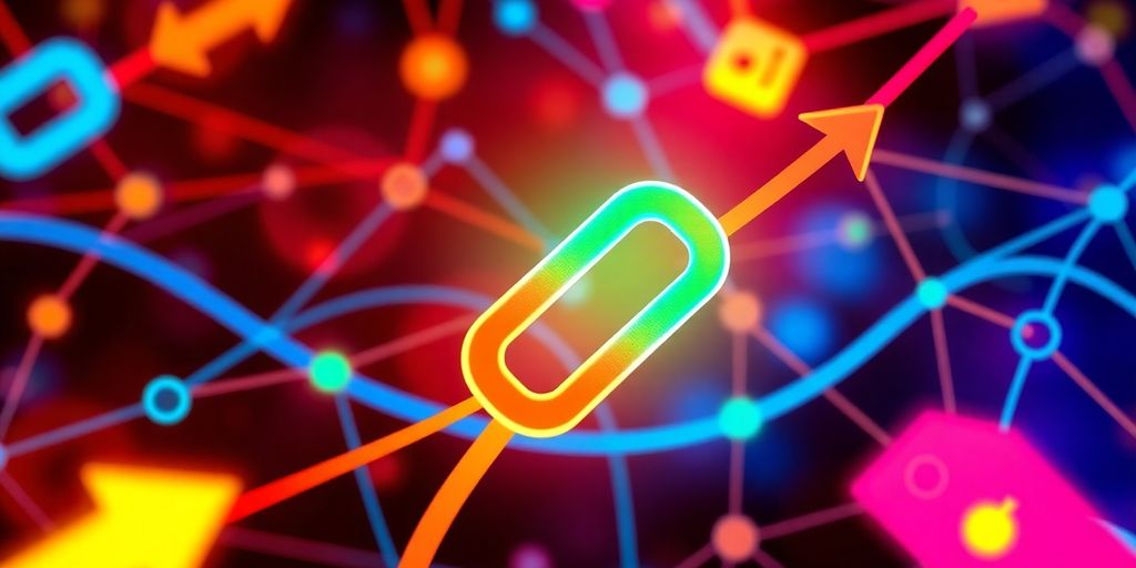 Verbindingen tussen digitale netwerken en weblinks.