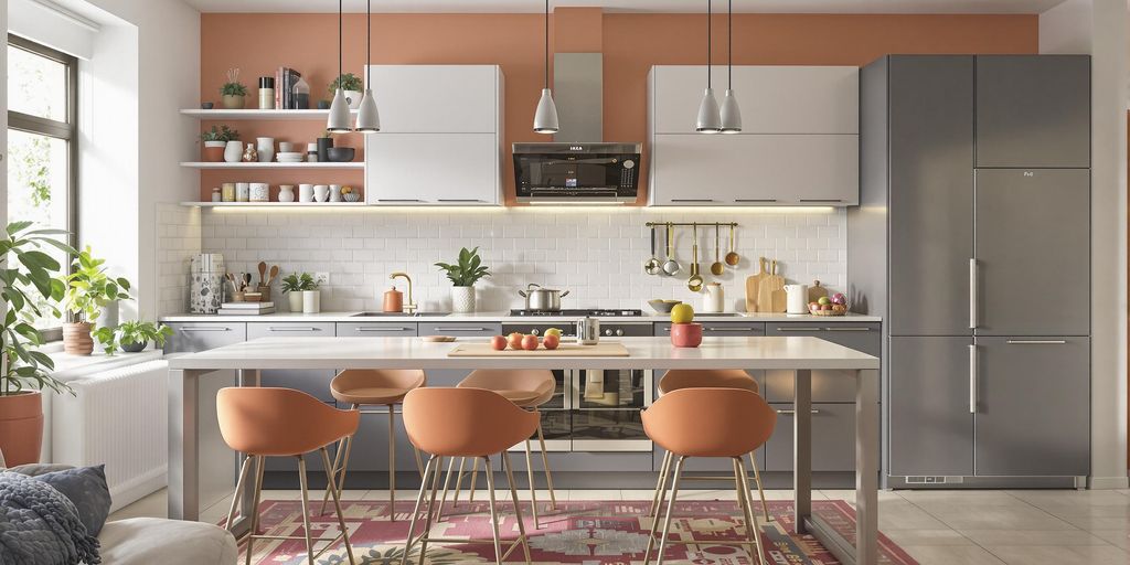 mobili IKEA cucina moderna con mobili IKEA eleganti e funzionali.