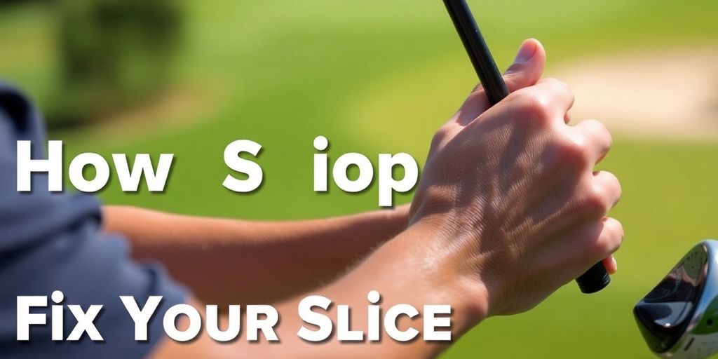 Golfer adjusting grip on club for better swing.