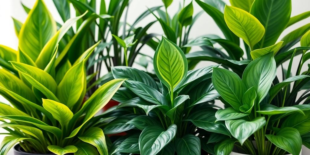 Vibrant indoor plants in stylish pots for home decor.