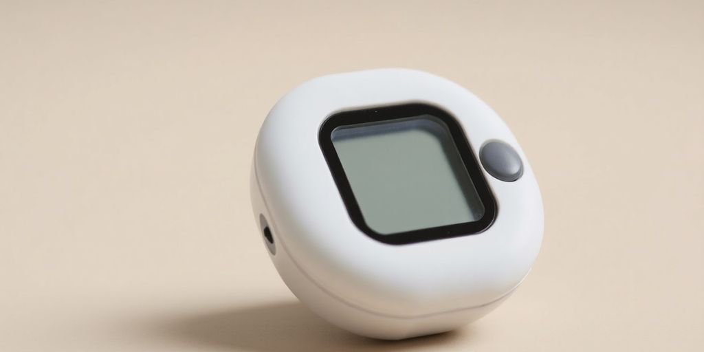 Close-up of the Stelo continuous glucose monitor.