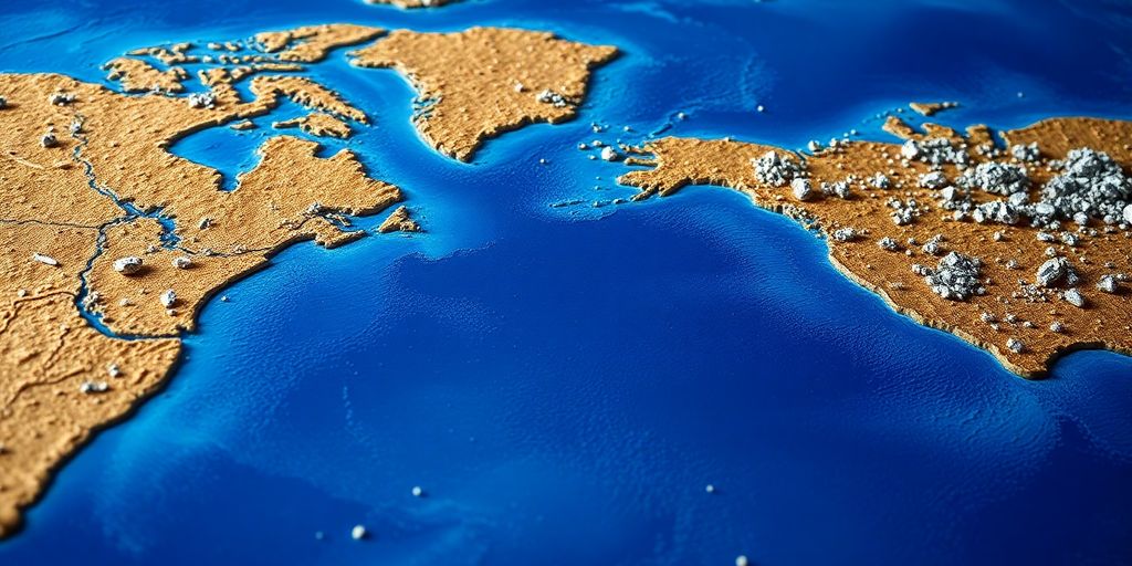 Carte des pays miniers d'argent.