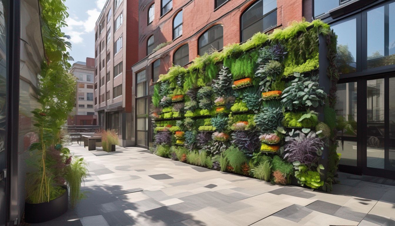 community educational vertical garden in small urban space