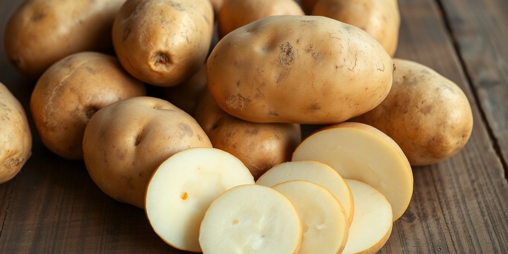 Verse biologische aardappelen met schil